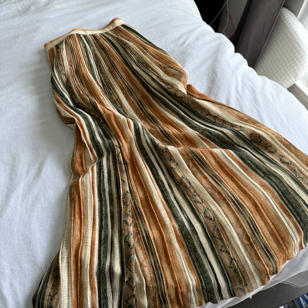 Boho Striped Maxi Skirt